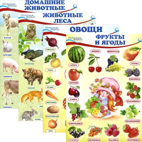 Комплект познавательных мини-плакатов Окружающий мир Животные и растения