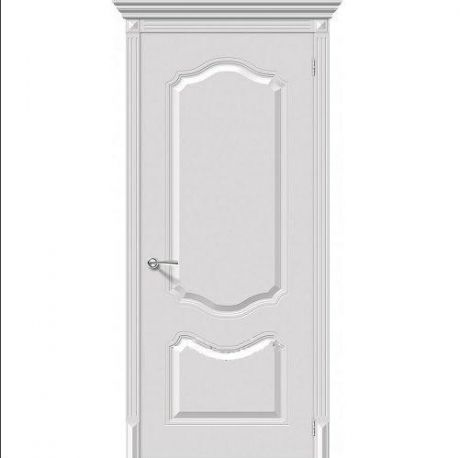 Дверь межкомнатная эмалированная коллекция Flex, Фолк, 2000х800х40 мм., глухая, Белый (К-23)