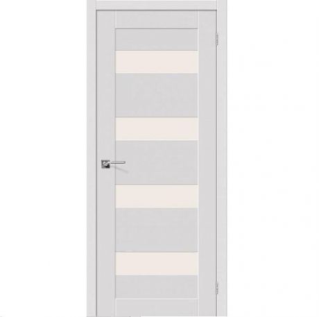 Дверь межкомнатная эмалит коллекция Legno, L-3, 2000х400х40 мм., остекленная, Magic Fog, Zeffiro