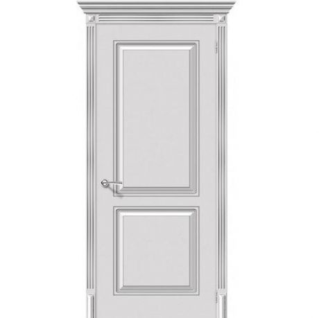 Дверь межкомнатная эмалированная коллекция Flex, Блюз, 2000х800х40 мм., глухая, Белое Серебро (К-25)