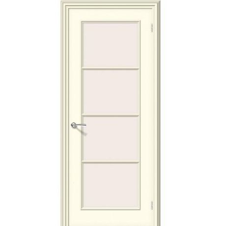 Дверь межкомнатная эмалированная коллекция Fix, Ритм, 2000х600х40 мм., остекленная, СТ-Сатинато, Ваниль (К-35)