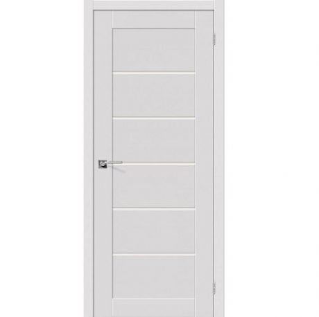 Дверь межкомнатная эмалит коллекция Legno, L-2, 2000х700х40 мм., остекленная, Magic Fog, Zeffiro
