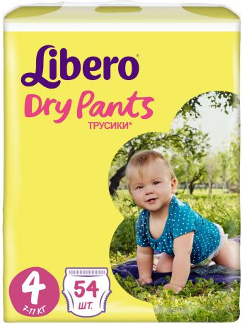 Libero Трусики Dry Pants Size 4 (7-11 кг) 54 шт