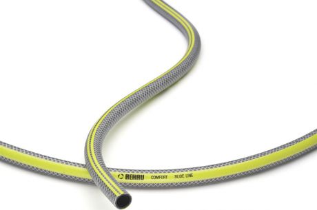 Шланг поливочный Rehau Комфорт Slide Line, 10975961600, серый, желтый, 13 мм (1/2"), 20 м