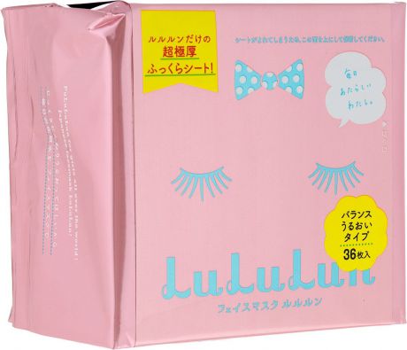 Маска для лица LuLuLun Pink, увлажняющая, 36 шт