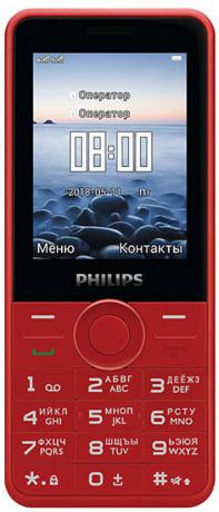 Мобильный телефон Philips E168 Xenium, красный