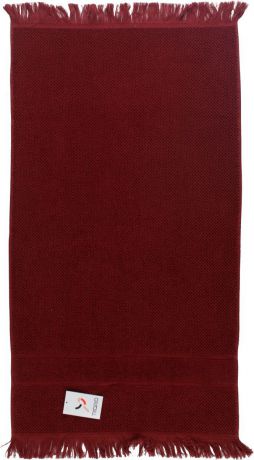 Полотенце для рук Tkano Essential, TK18-BT0026, декоративное, с бахромой, бордовый, 50 x 90 см