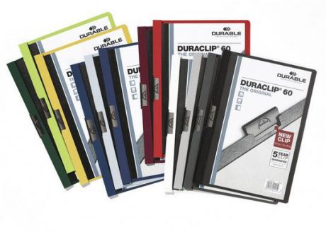 Папка с клипом Durable Duraclip, A4, цвет: черный. 2209-01