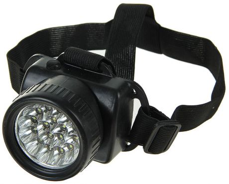 Налобный фонарь "Ночь", 17 LED, 555027, черный