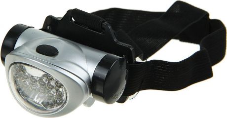 Налобный фонарь "Луч", 18 LED, 601006, серебристый, черный