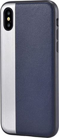 Чехол для сотового телефона Comma Jezz case Blue для Apple iPhone X, темно-синий