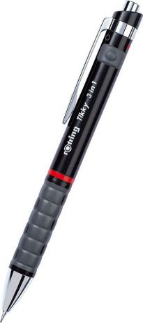 Ручка шариковая Rotring Tikky 3 в 1, S0891160, 0,5 мм, цвет корпуса черный, цвет чернил синий