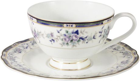 Набор чайный Anna Lafarg Emily "Маркиза", AL-M1886/12-E9, белый, фиолетовый, 12 предметов