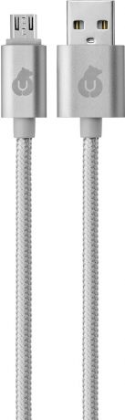 Кабель uBear Cord Micro-USB USB-A, серый, 1,2 м