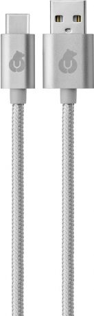 Кабель uBear Cord USB-C USB-A, серый, 1,2 м