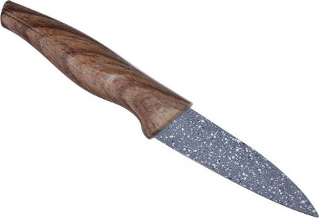 Нож для овощей Satoshi "Алмаз", с антиналипающим покрытием, 803077, серый, длина лезвия 9 см