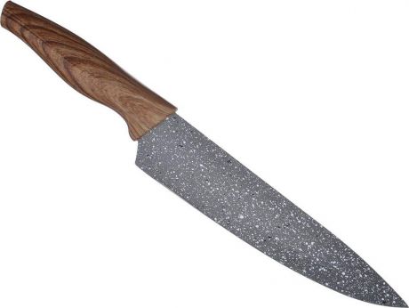 Нож поварской Satoshi "Алмаз", с антиналипающим покрытием, 803083, серый, длина лезвия 20 см