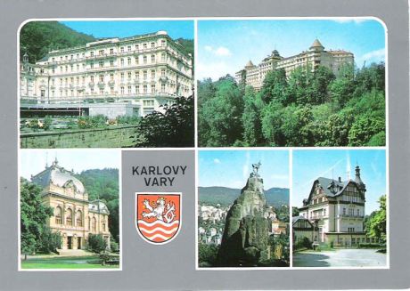Почтовая открытка "Karlovy Vary". Словакия, конец ХХ века