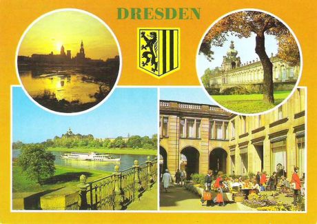 Почтовая открытка "Dresden". Германия, вторая половина ХХ века