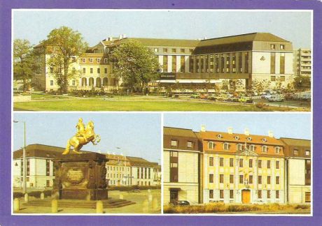 Почтовая открытка "Dresden. Hotel Bellevue". Германия, вторая половина ХХ века