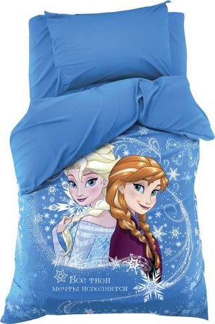 Комплект постельного белья Disney Холодное сердце Принцессы, 3989296, разноцветный, наволочка 50x70