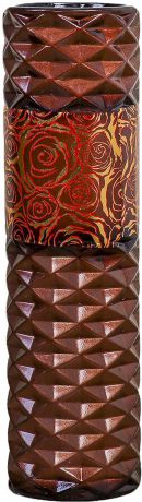 Ваза "Эскиз Розы", 3931573, коричневый, красный, 16 х 16 х 58 см