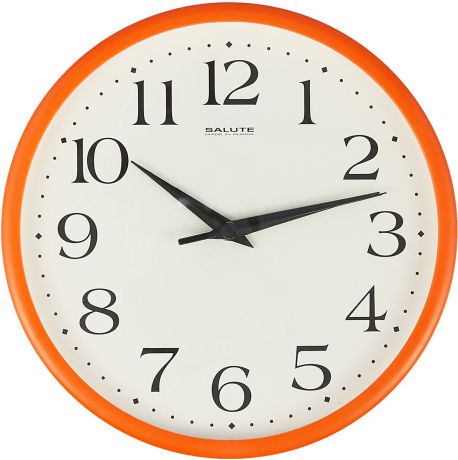 Настенные часы "Классика" круглые, с рамкой, 1130897, оранжевый