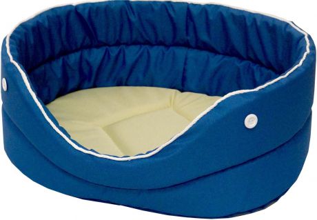 Лежак для животных ZOOexpress Морская №2, 75602, синий, бежевый, 43 х 30 х 16 см