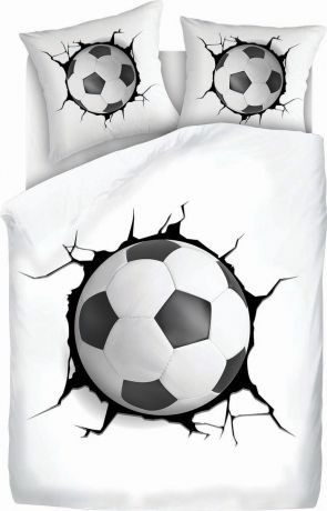 Комплект постельного белья 4You "Football", 501715, 2-спальный, наволочки 70x70