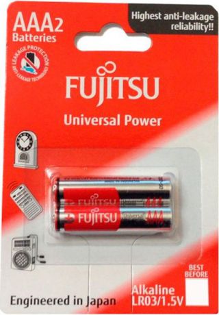 Батарейка щелочная Fujitsu Universal Power, 86350, тип ААА, 2 шт