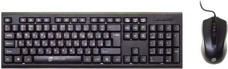 Комплект мышь + клавиатура Oklick 620M, черный