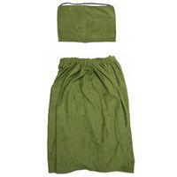 Комплект для бани и сауны "Ева" мужской, цвет: зеленый. Б25