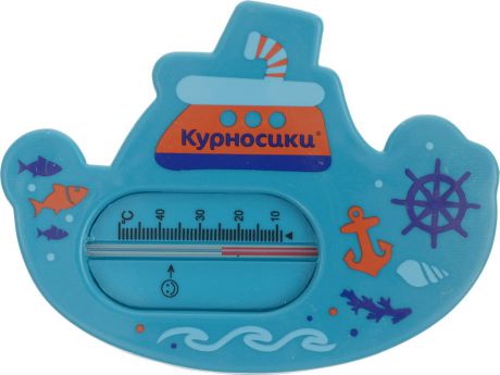 Термометр для воды Курносики "Пароходик", 19112, бирюзовый