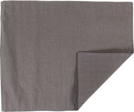 Салфетка столовая Tkano Essential, TK18-PM0013, двухсторонняя, с декоративной обработкой, темно-серый, 35 x 45 см