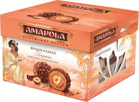 Конфеты Амапола "Фундук и какао", 100 г