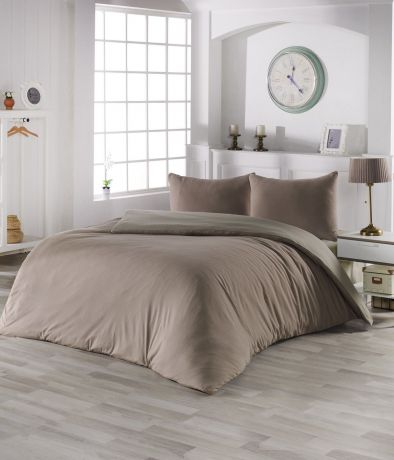 Комплект постельного белья Karna Sofa, 2988/CHAR009, евро, бежевый, светло-коричневый