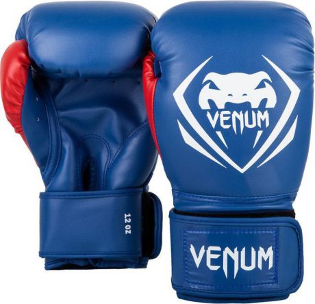 Боксерские перчатки Venum Contender, синий, белый, вес 10 унций