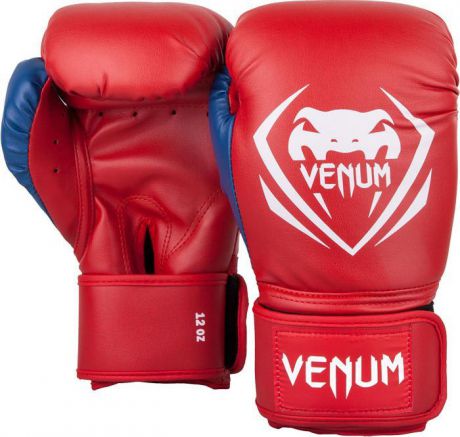 Боксерские перчатки Venum Contender, красный, белый, вес 12 унций