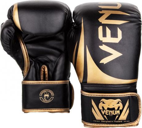 Боксерские перчатки Venum Challenger 2.0, черный, золотой, вес 14 унций