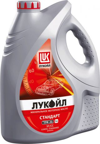 Масло моторное ЛУКОЙЛ СТАНДАРТ, минеральное, 10W-30, SF/CC, 5 л