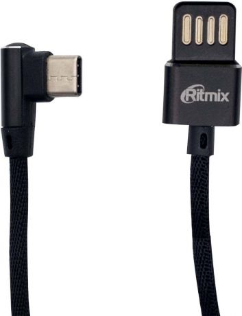 Кабель Ritmix RCC-438 USB C, 15120021, черный, 1 м