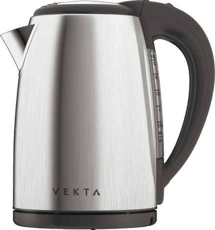 Электрический чайник Vekta KMS-1702, серый металлик, 1,7 л