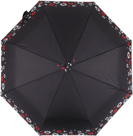 Зонт женский Zemsa, полуавтомат, 102102 ZM, черный