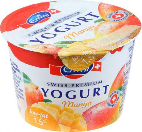 Йогурт Emmi Swiss Premium с манго, 1,5%, 100 г