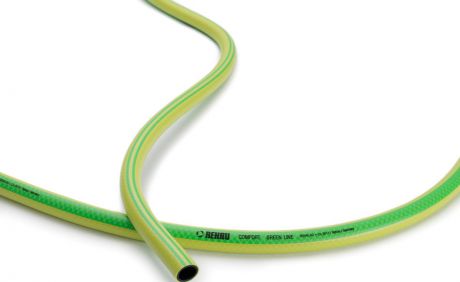 Шланг поливочный Rehau Комфорт Green Line, 10090941600, желтый, зеленый, 19 мм (3/4"), длина 25 м