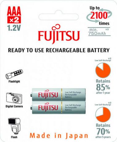 Аккумулятор Fujitsu, FDKB00003, тип ААА, 750 mAh, 2 шт