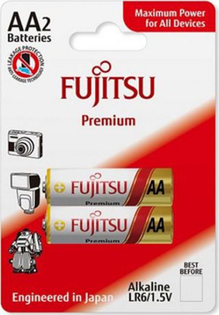 Батарейка щелочная Fujitsu Premium Power, 82280, тип АА, 2 шт