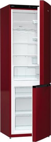 Холодильник Gorenje NRK6192CR4, двухкамерный, бордовый