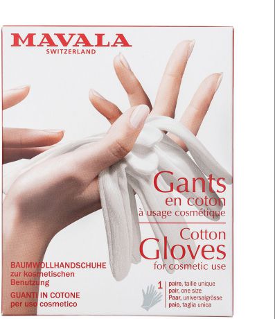 Перчатки маникюрные Mavala, белый, 1 пара