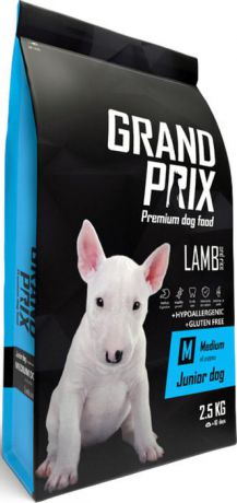 Сухой корм для щенков собак средних пород Grand Prix Medium Junior, ягненок, 2,5 кг